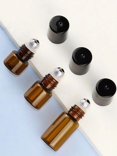 Amber Glass Roller Bottles