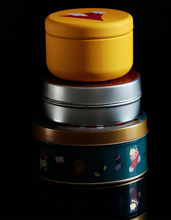 round custom tin packaging