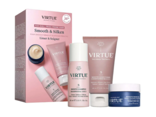 Hair care travel size packs with shampoo bottle, conditioner tube, and hair mask jar
