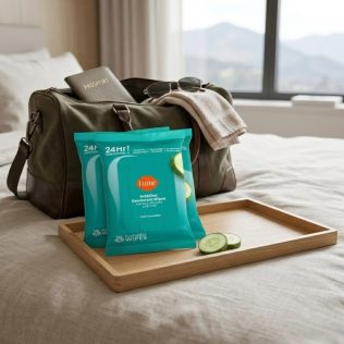 Deodorant Wipe in Pouch Packaging